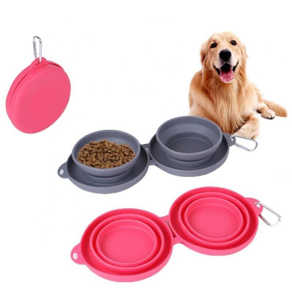 Double Collapsible Pet Bowls