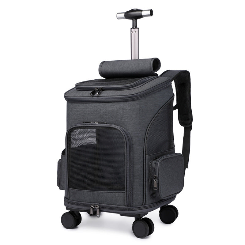 Portable Foldable Wheeled Pet Backpack