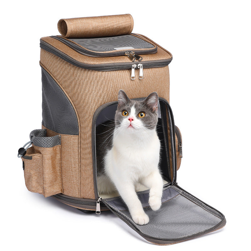 Portable Foldable Wheeled Pet Backpack