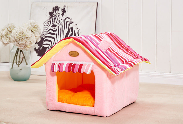Striped Removable Cover Pet House