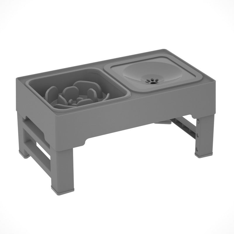 Adjustable Pet Double Bowls with Stainless Steel Stand