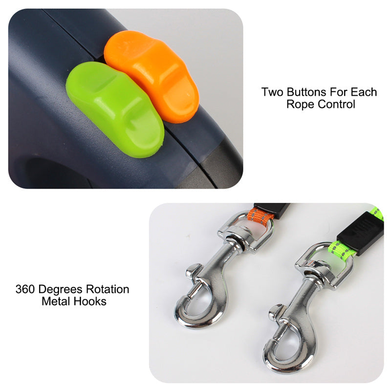 2-in-1 Retractable Dog Leash