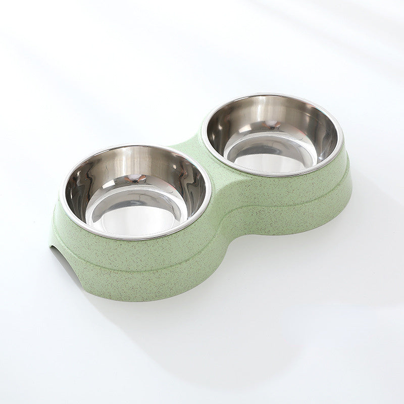 Double Pet Bowls Food & Water Feeder