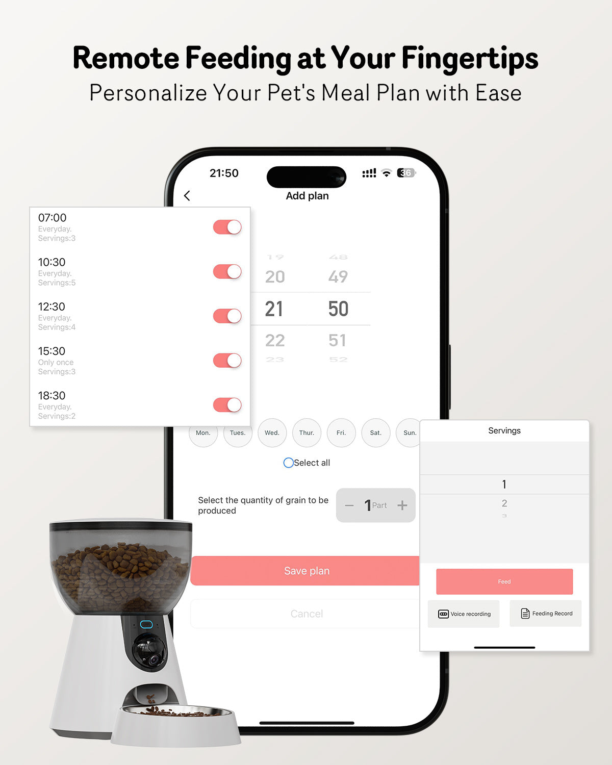 Smart Automatic Cat Feeder With Camera