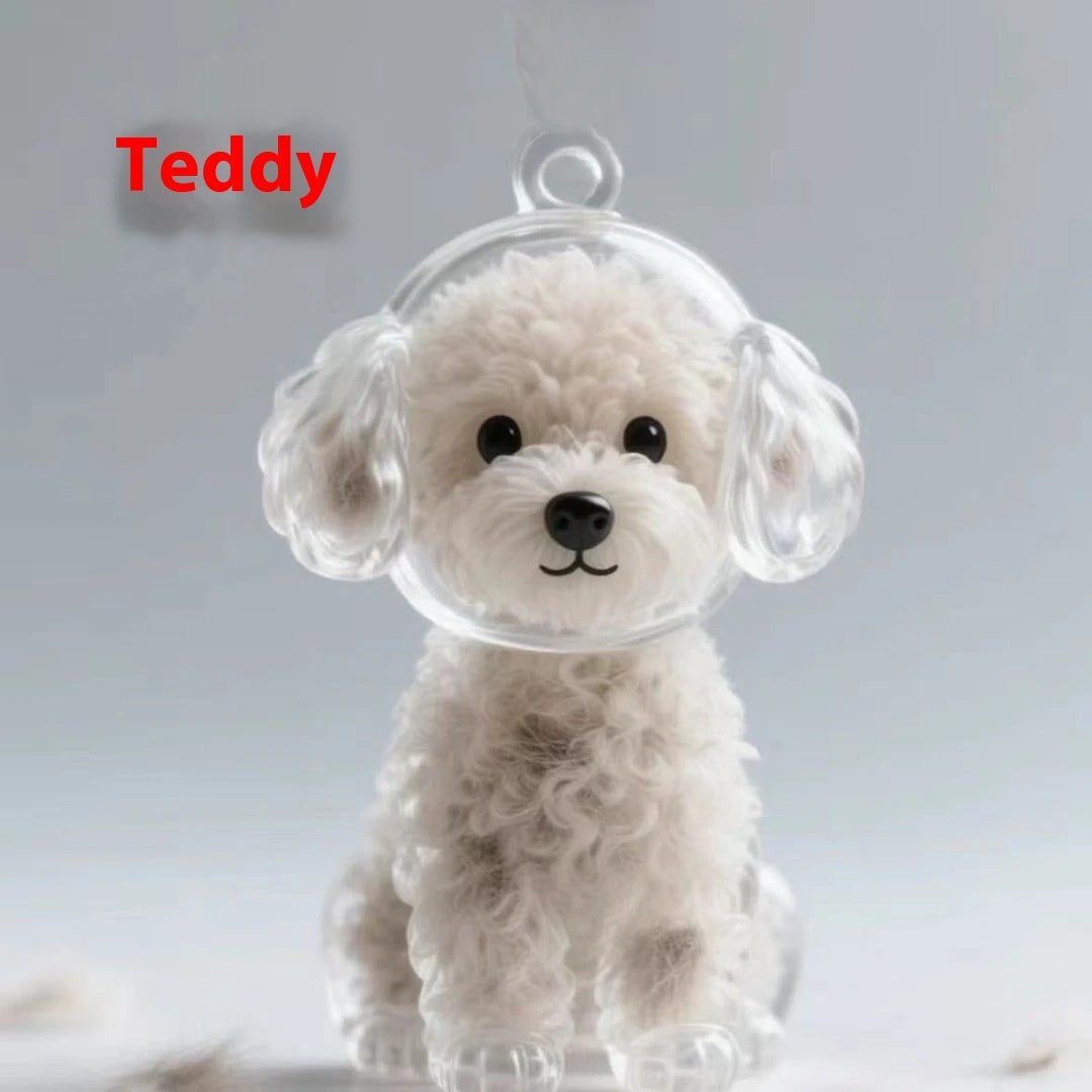 Dog Fur Pendant Keychain