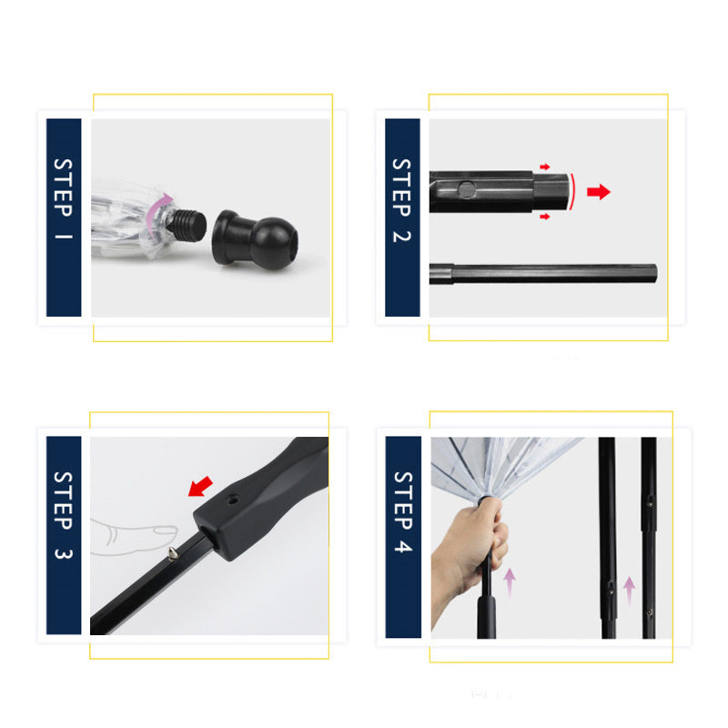 Dog Transparent Umbrella with Traction Chain