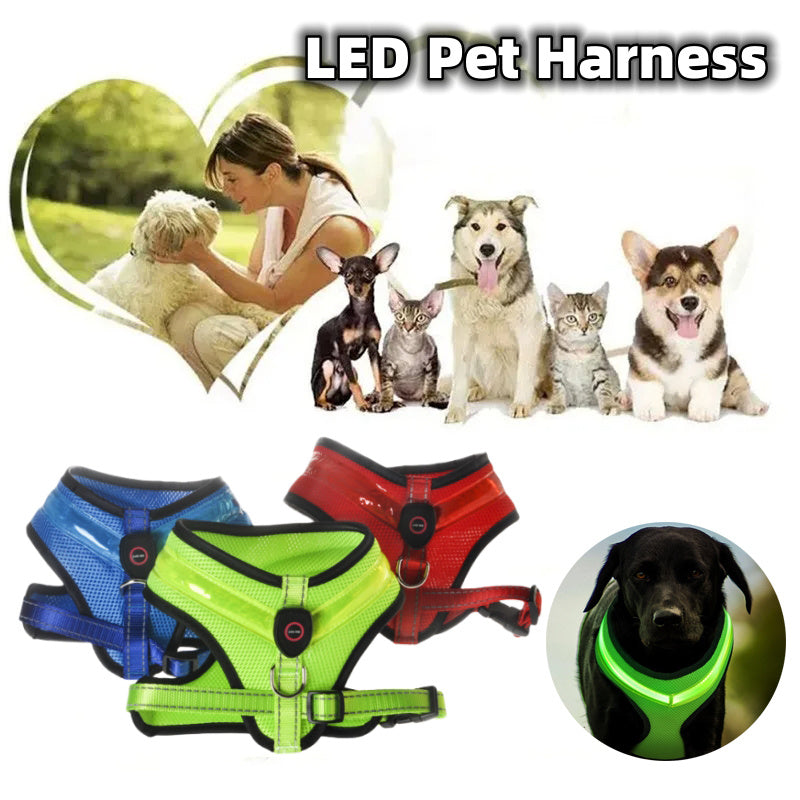 USB Rechargeable LED Luminous Pet Harness
