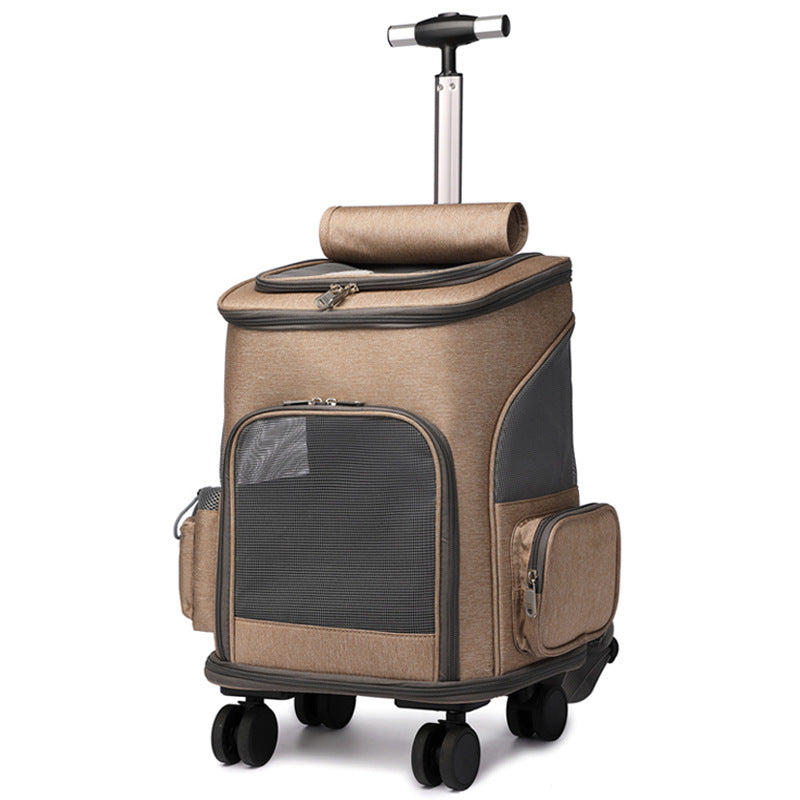 Portable Foldable Wheeled Pet Backpack