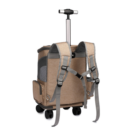 Portable Foldable Wheeled Pet Backpack
