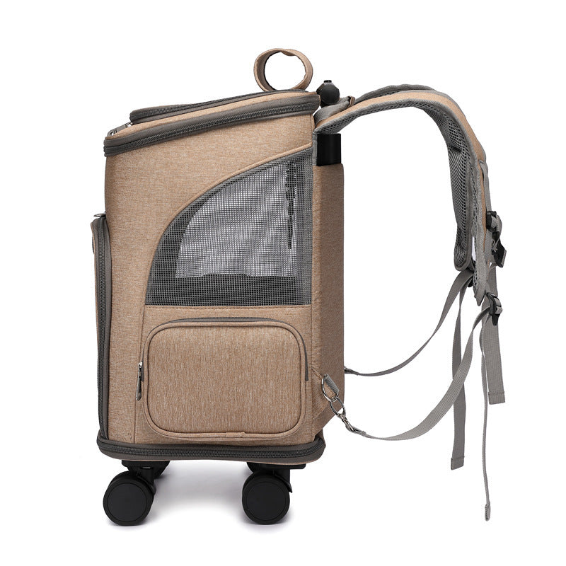 Portable Foldable Wheeled Pet Backpack