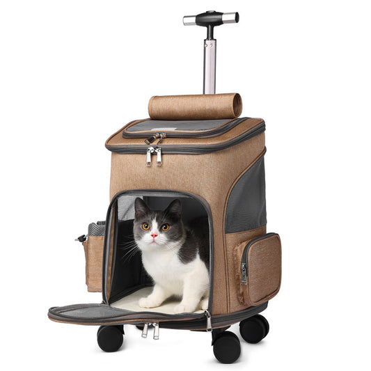 Portable Foldable Wheeled Pet Backpack