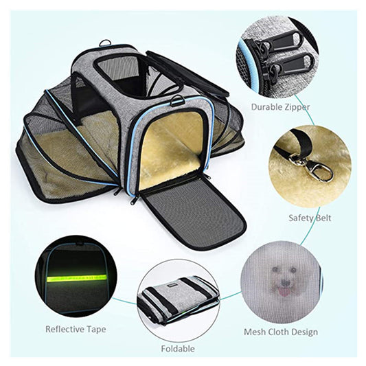 Foldable Soft Travel Bag for Cats & Dogs