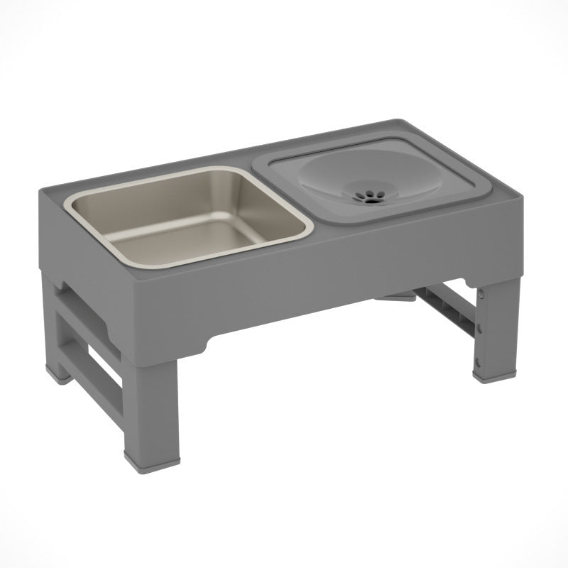 Adjustable Pet Double Bowls with Stainless Steel Stand