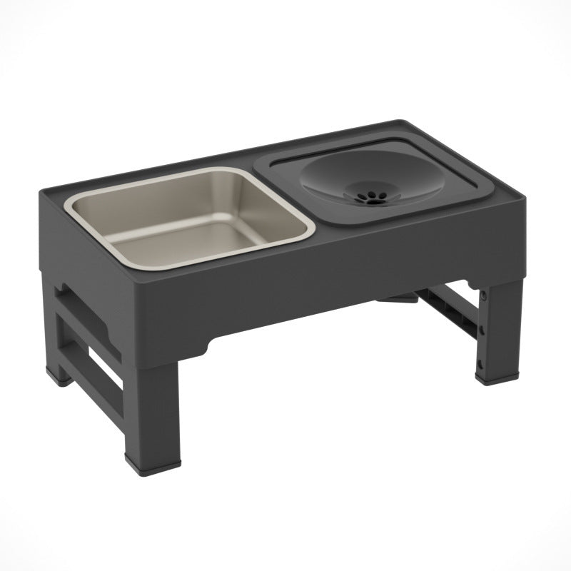Adjustable Pet Double Bowls with Stainless Steel Stand