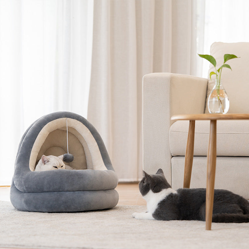 Cozy & Comfortable Cat House Bed