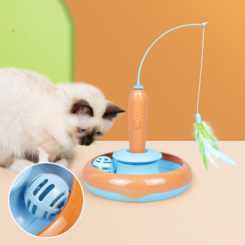 2 In 1 Self-Play Turntable for Cats