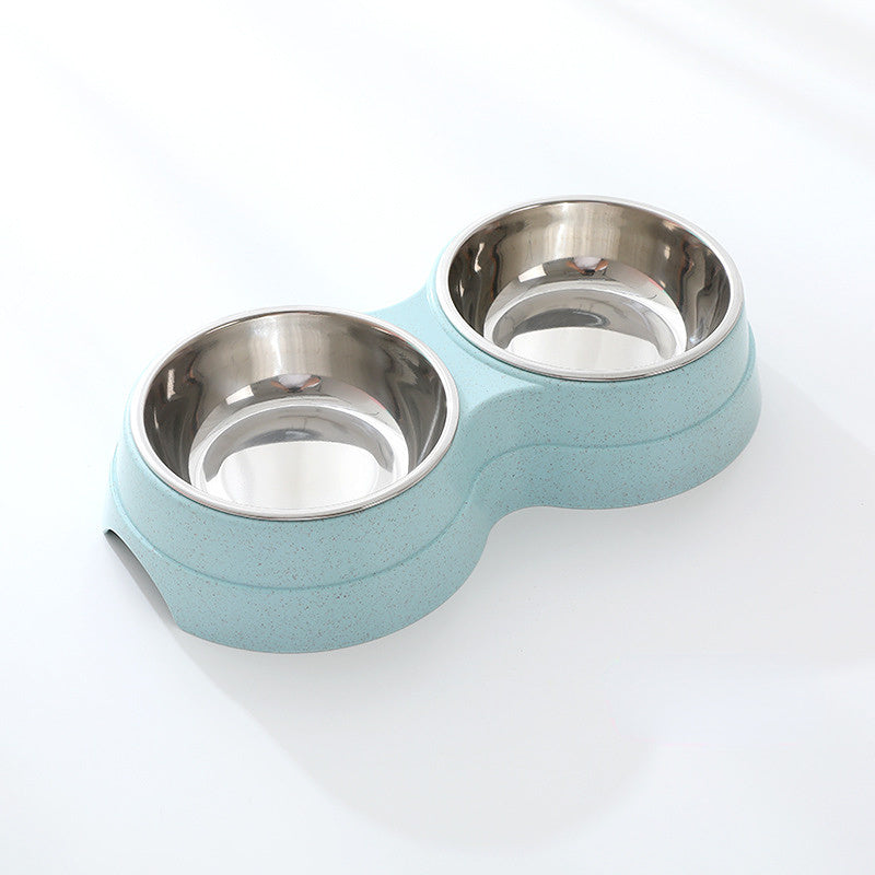 Double Pet Bowls Food & Water Feeder