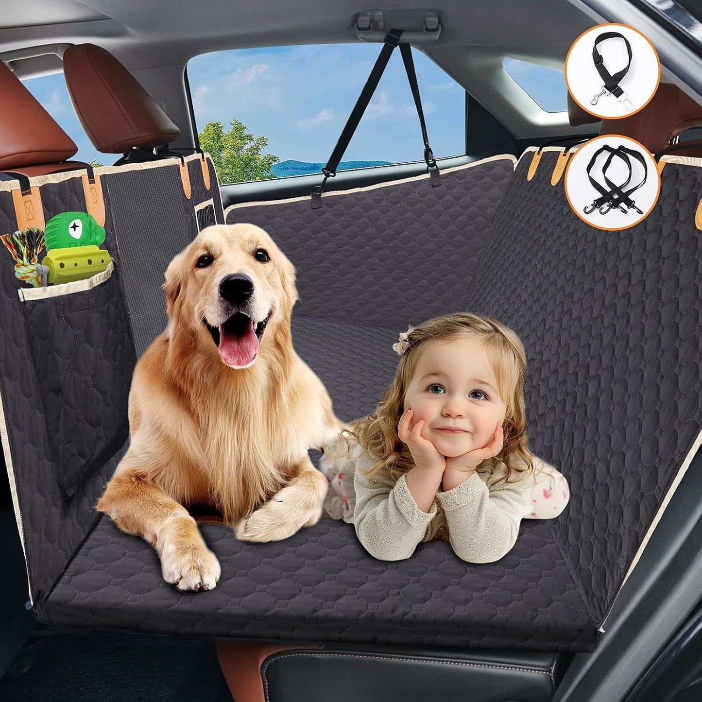 Hard Bottom Car Seat Extender for Dogs