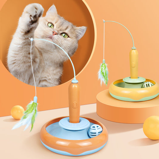 2 In 1 Self-Play Turntable for Cats