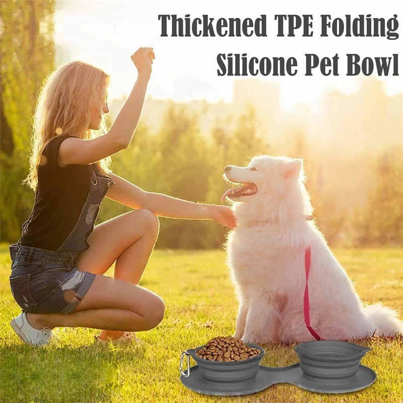 Double Collapsible Pet Bowls