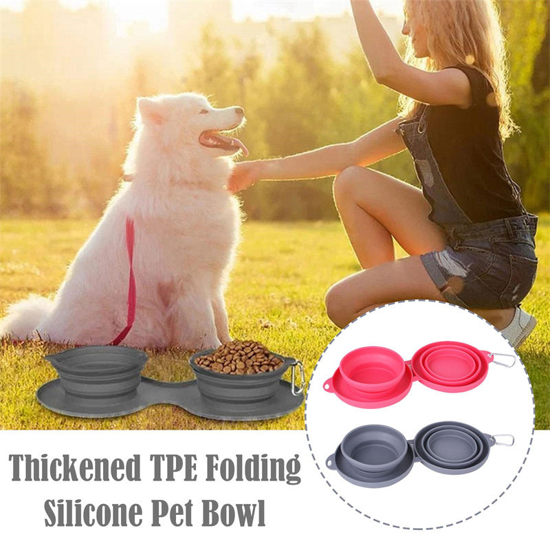 Double Collapsible Pet Bowls