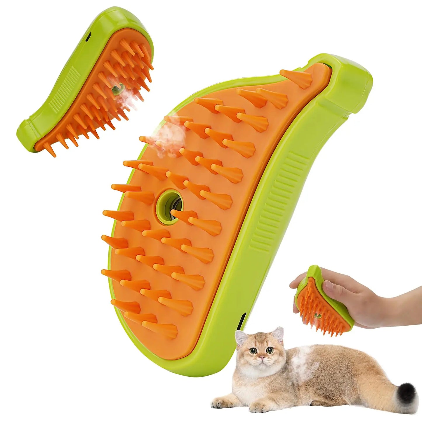 Rechargeable Cat &amp; Dog Steam Grooming Brush